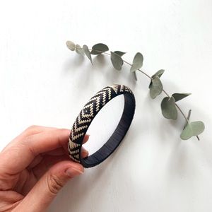 free people • vintage woven brown & ivory bracelet